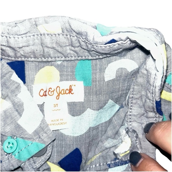 Lot Of 4 Toddler Boy Lot Sleeve Tops Button Down Sweatshirt Size 3T - Picture 3 of 6